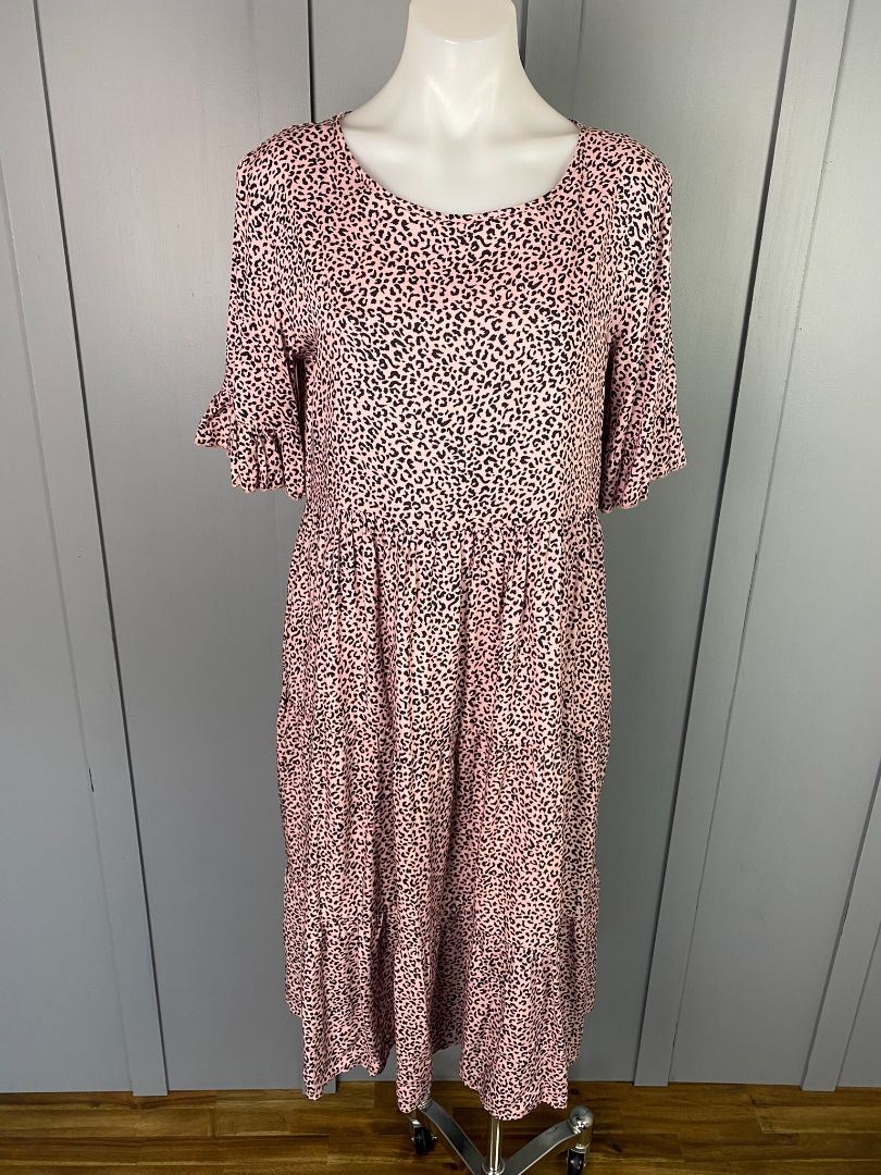 Pink animal print New U Collection Dress/Tunic, 8