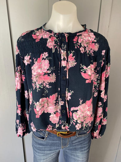 Navy floral Elm Tops, 12