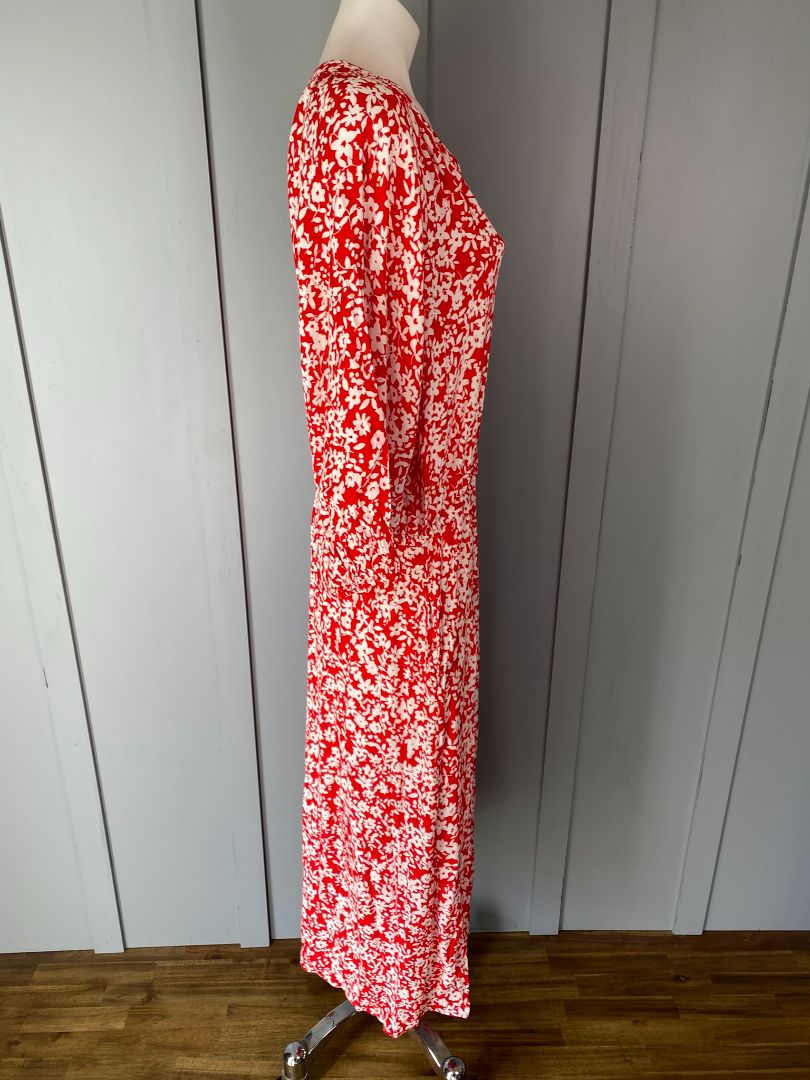 Red & White print Whistle Dress, 16