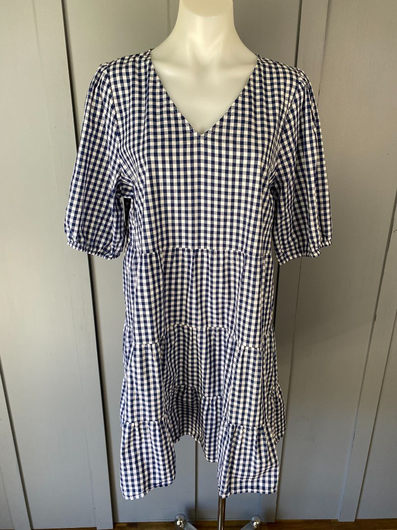 Navy check Shine on Dress, 16