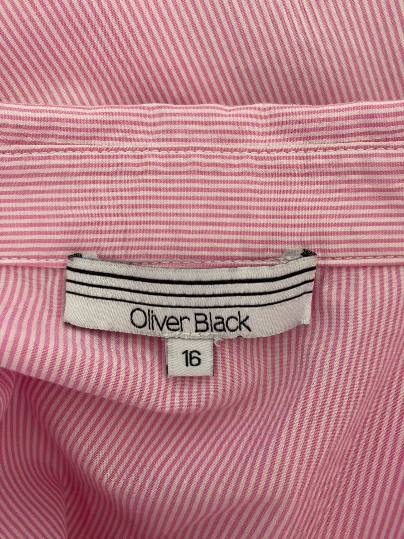 Pink & White stripe Oliver Black Shirt, 16