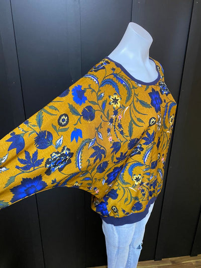 Gold & Navy floral Augustine Tops, XXS