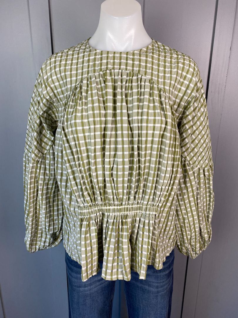 Green Check Et Alia Tops, XS