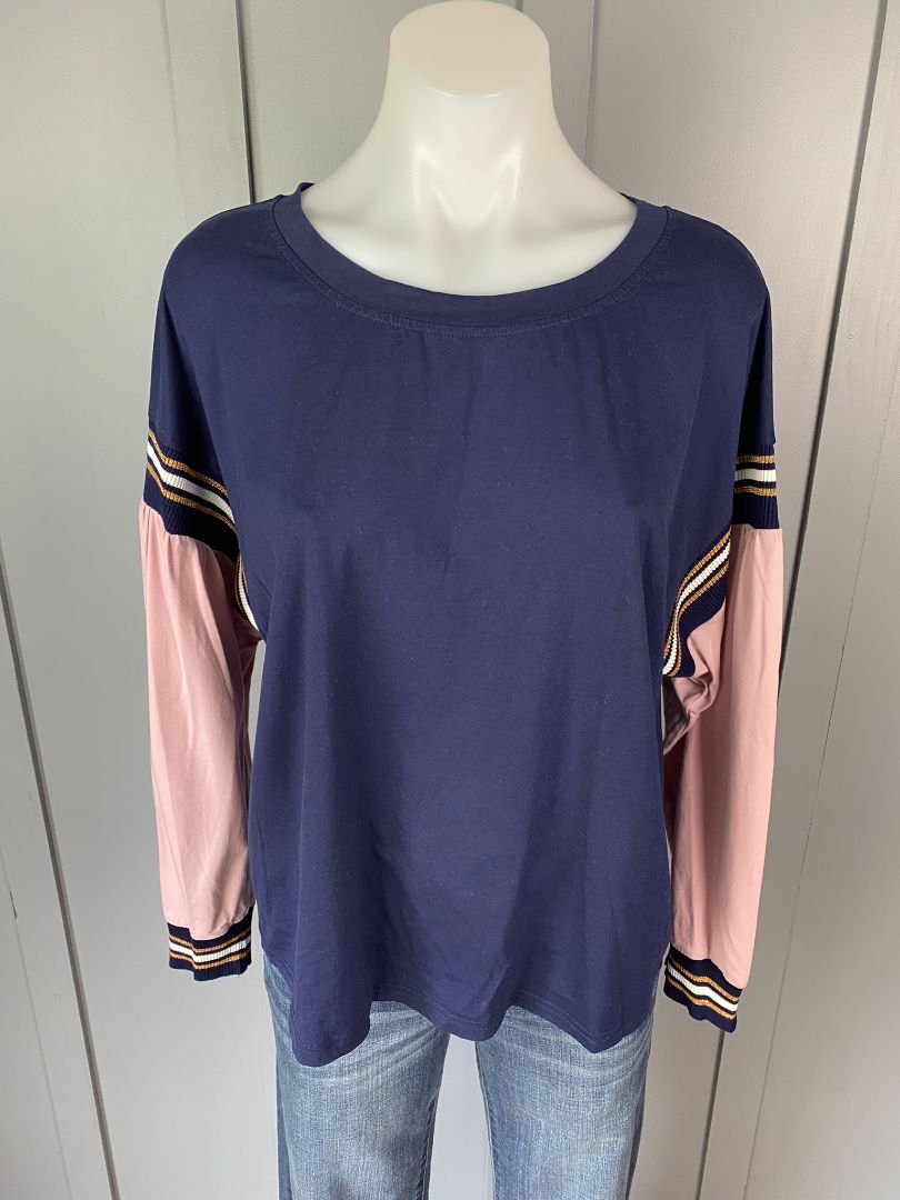 Navy & Pink Zafina Tops, 12