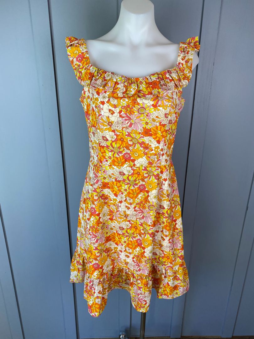 Multi floral print Molly Bracken Dress, XS