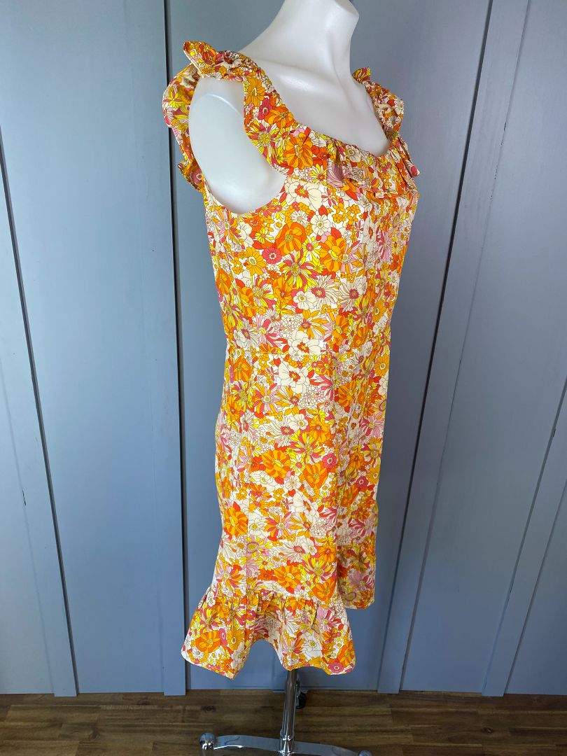 Multi floral print Molly Bracken Dress, XS