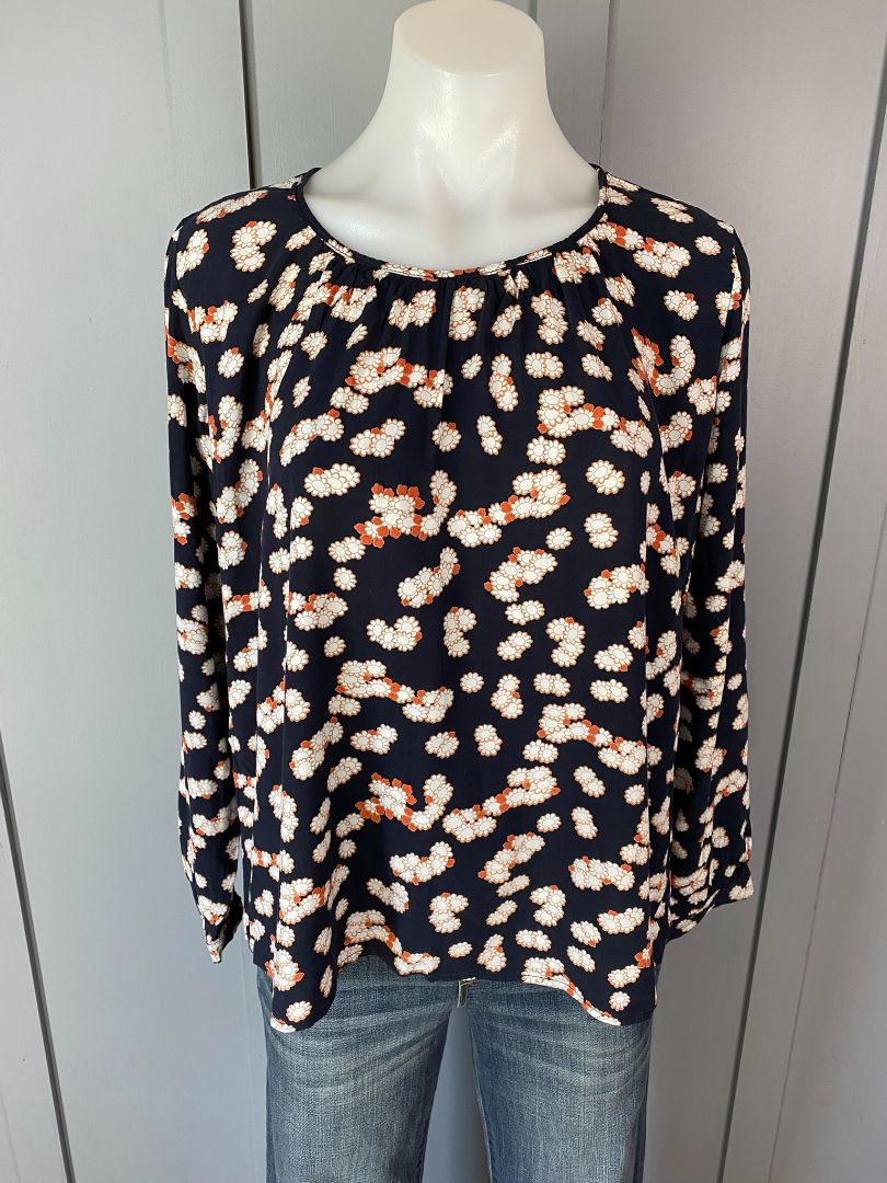 Navy & Multi print Vassalli Top, 10