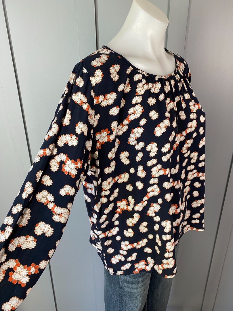 Navy & Multi print Vassalli Top, 10