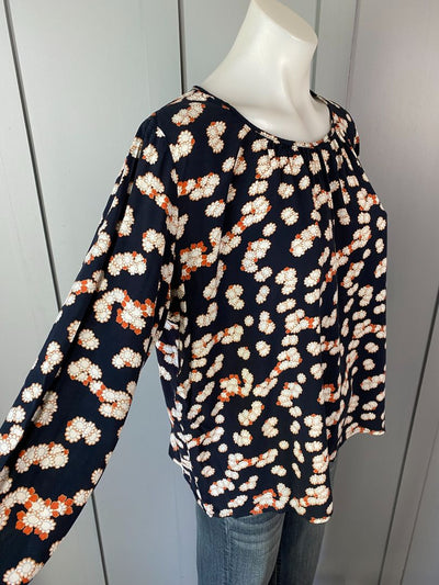 Navy & Multi print Vassalli Top, 10
