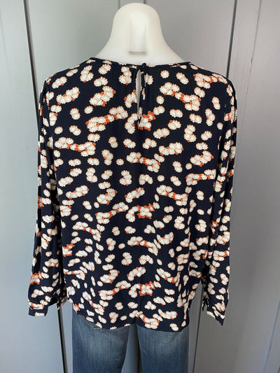 Navy & Multi print Vassalli Top, 10