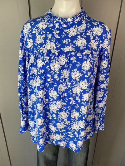 Blue & White print Ketz Ke Top, 10