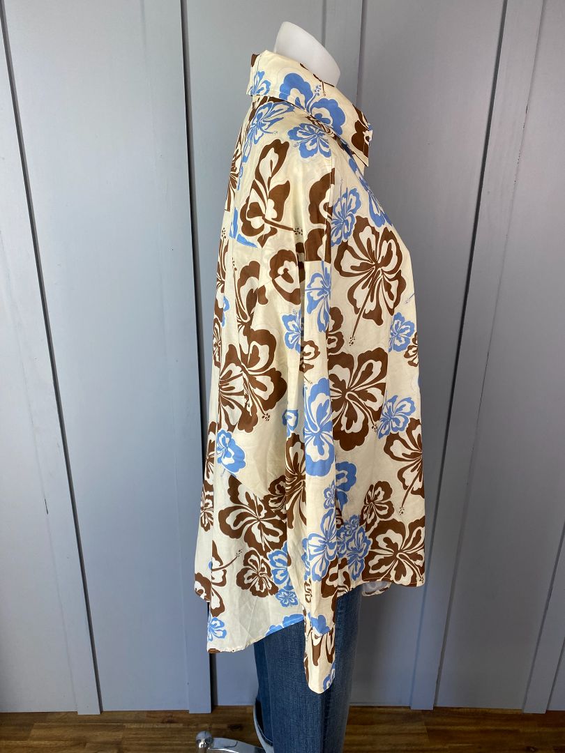 Brown & Blue print Charlie Holiday Shirt, 10