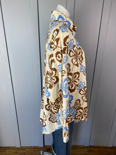 Brown & Blue print Charlie Holiday Shirt, 10