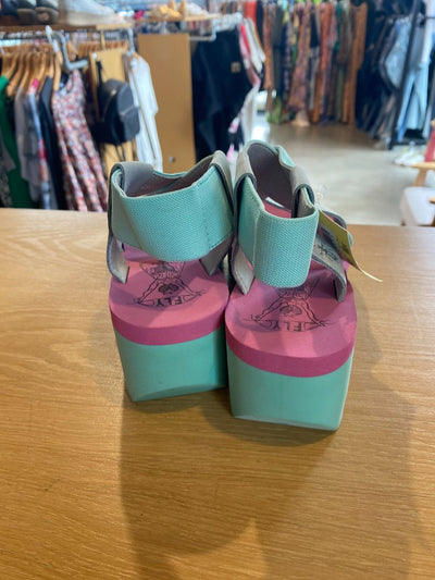 BNWT Pink & Green Fly London Sandals, 38