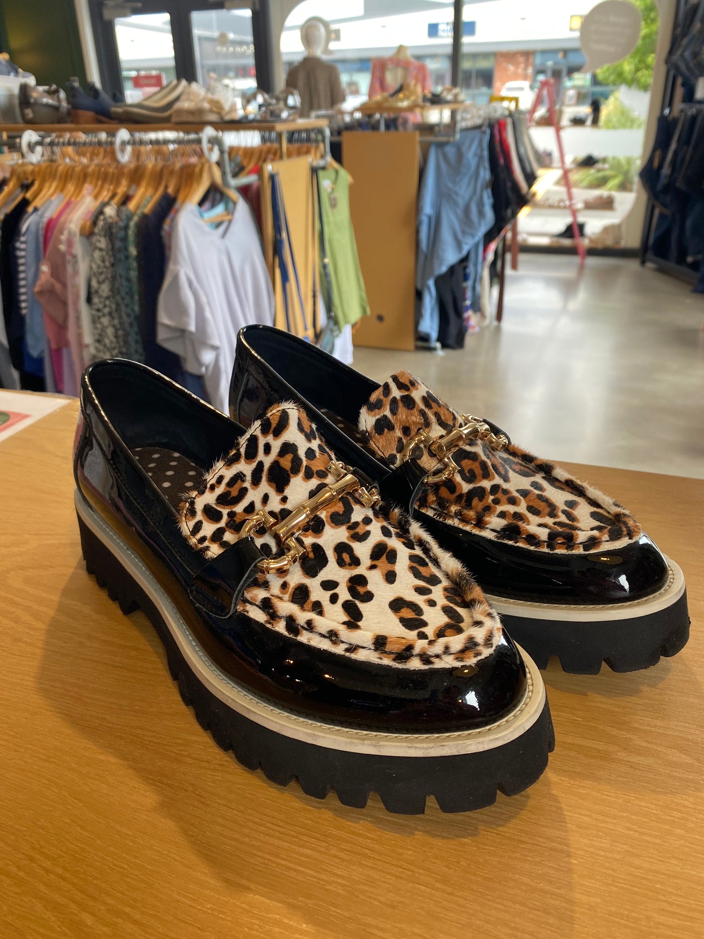 Black & animal print Minx Shoes, 40