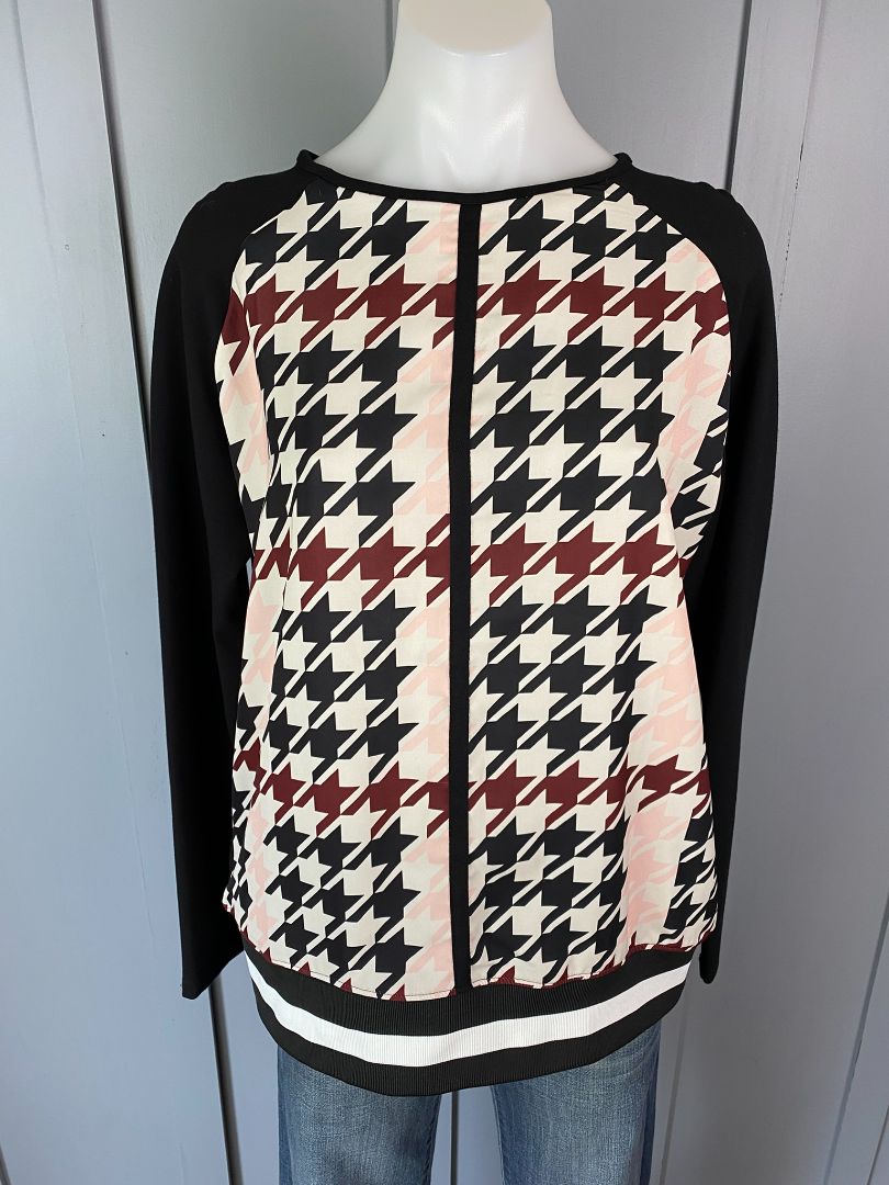 BNWT Black and houndstooth Mi Moso Tops, 10