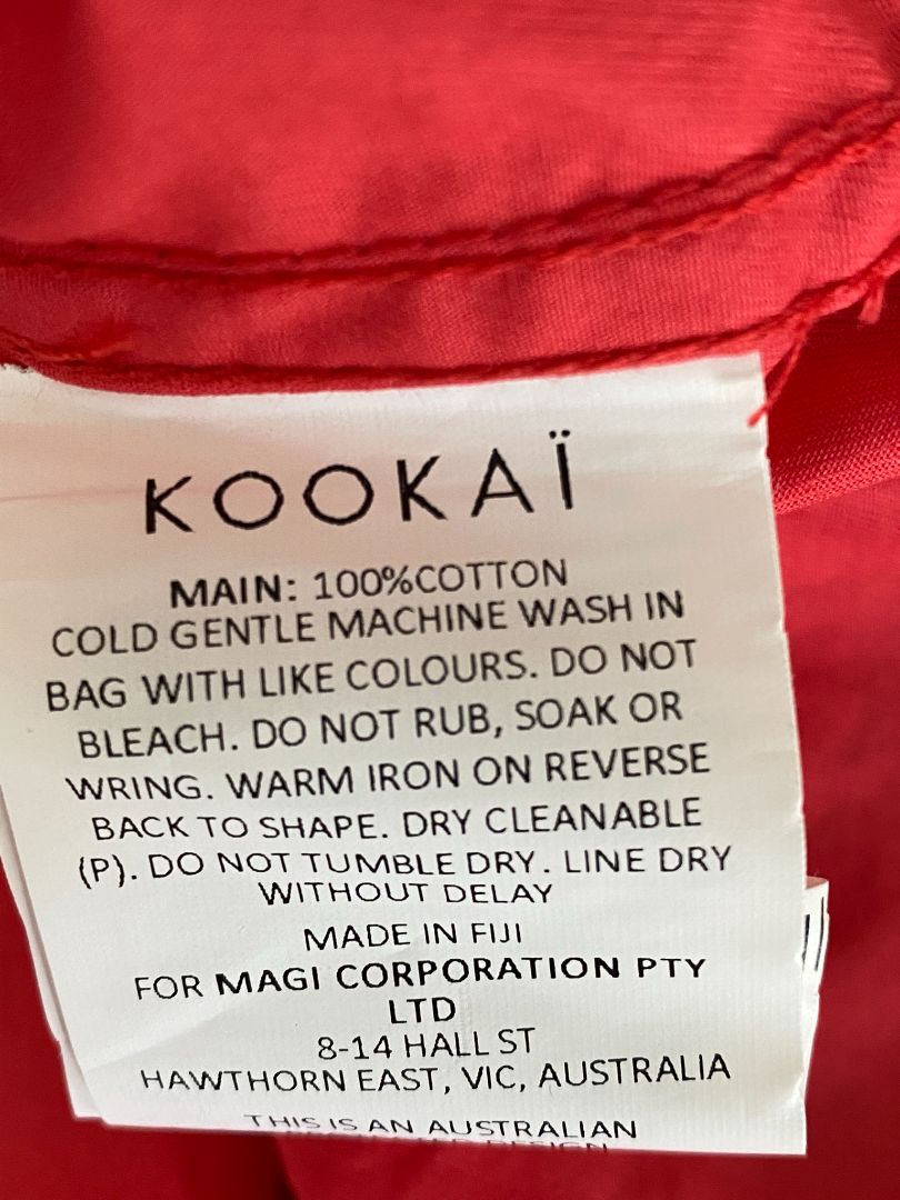 Red Kookai Shirt, 40