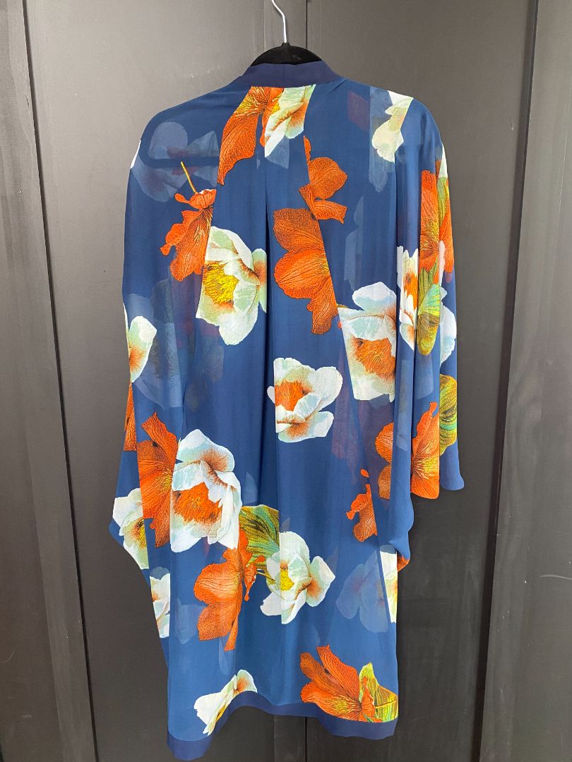 Teal flora Pretty Basics by Augustine Kimono, O/S