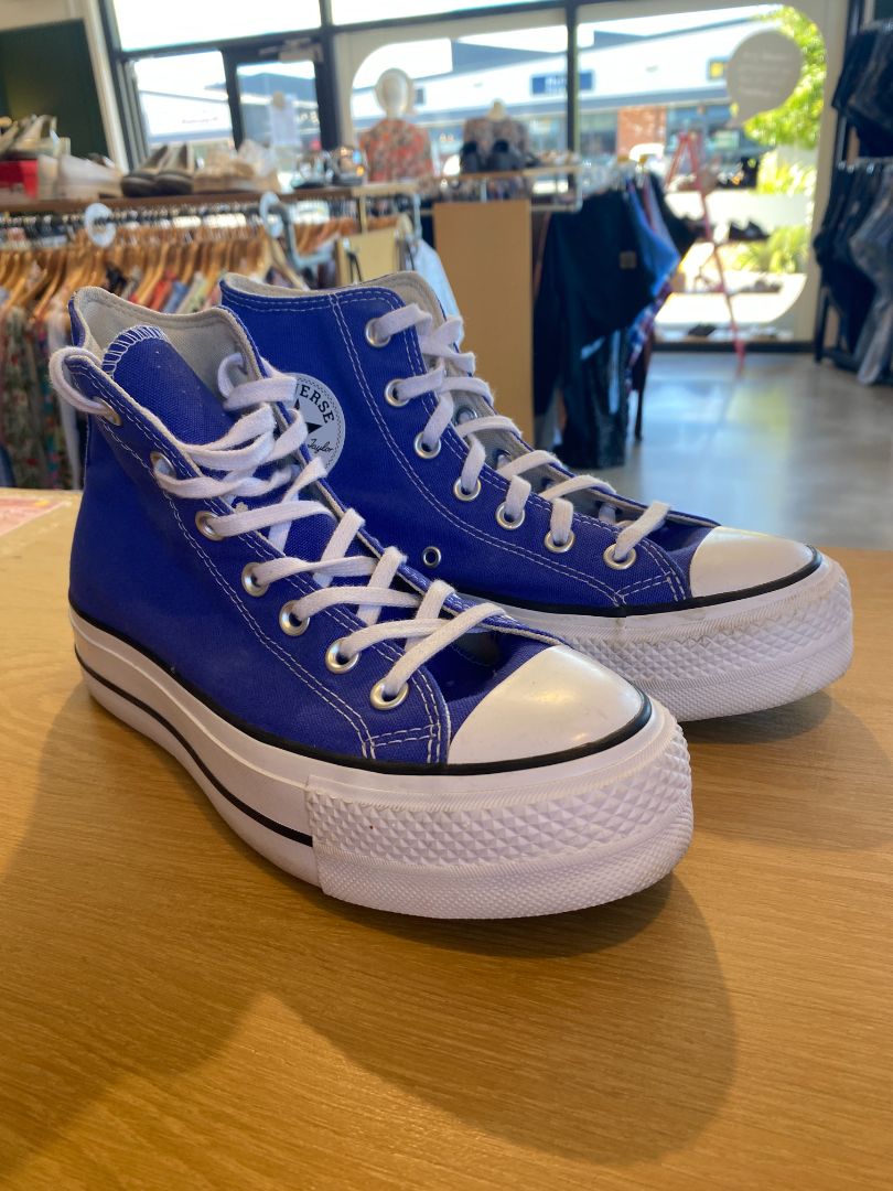 Blue Converse Hi Tops, 37.5