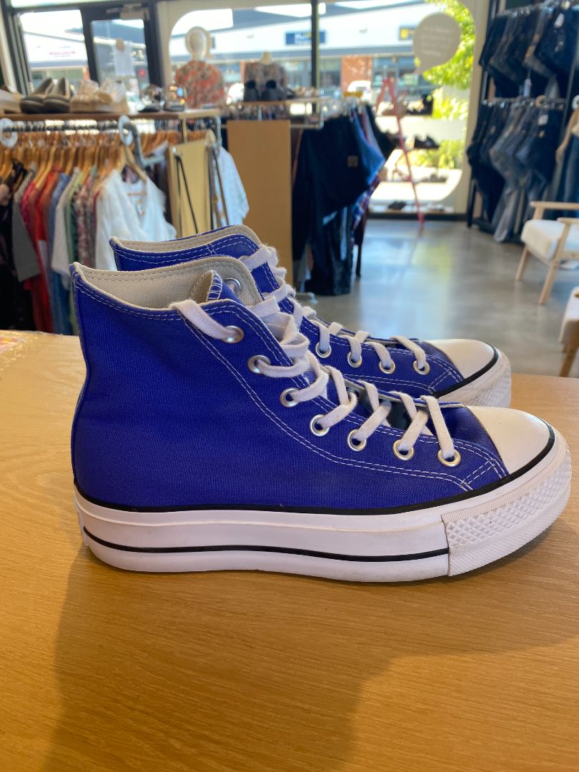 Blue Converse Hi Tops, 37.5