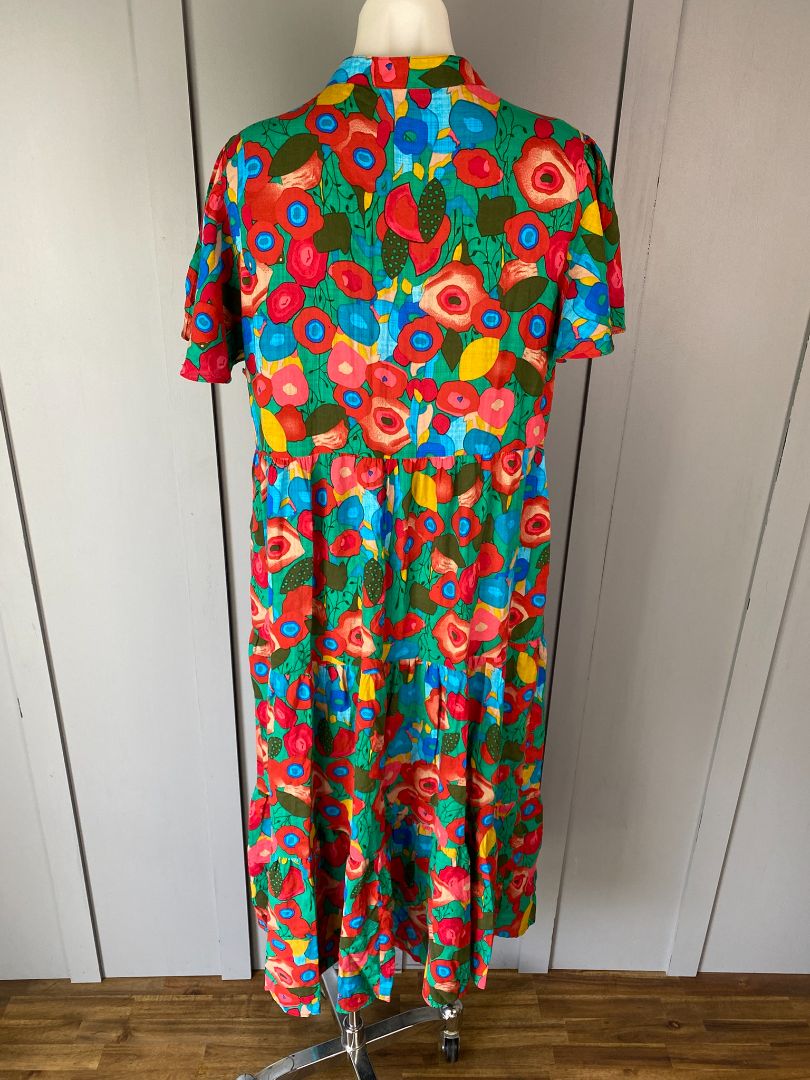 Multi print Boho Dress, M