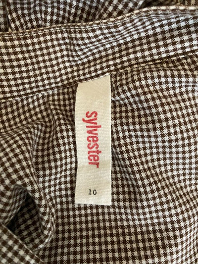 Brown & white check Sylvester Tops, 10