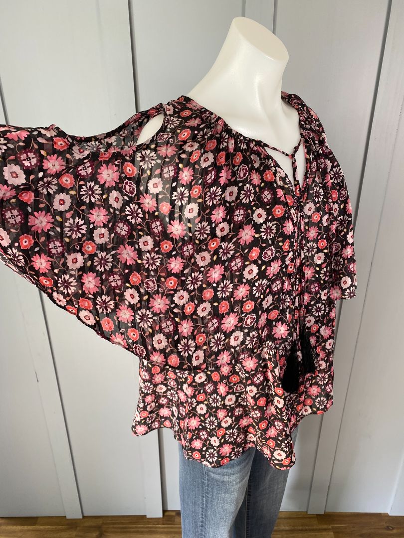 Black floral Kate Spade Tops, XS