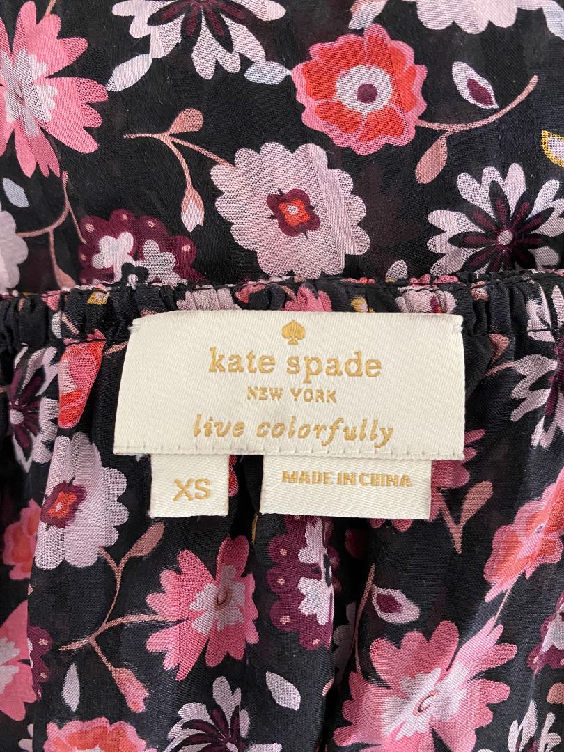 Black floral Kate Spade Tops, XS