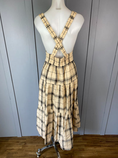 Beige & Black check Shona Joy Linen Dress, 8