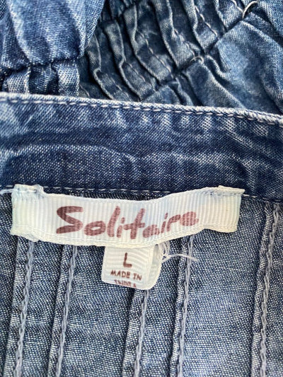 Blue Solitaire Top, L