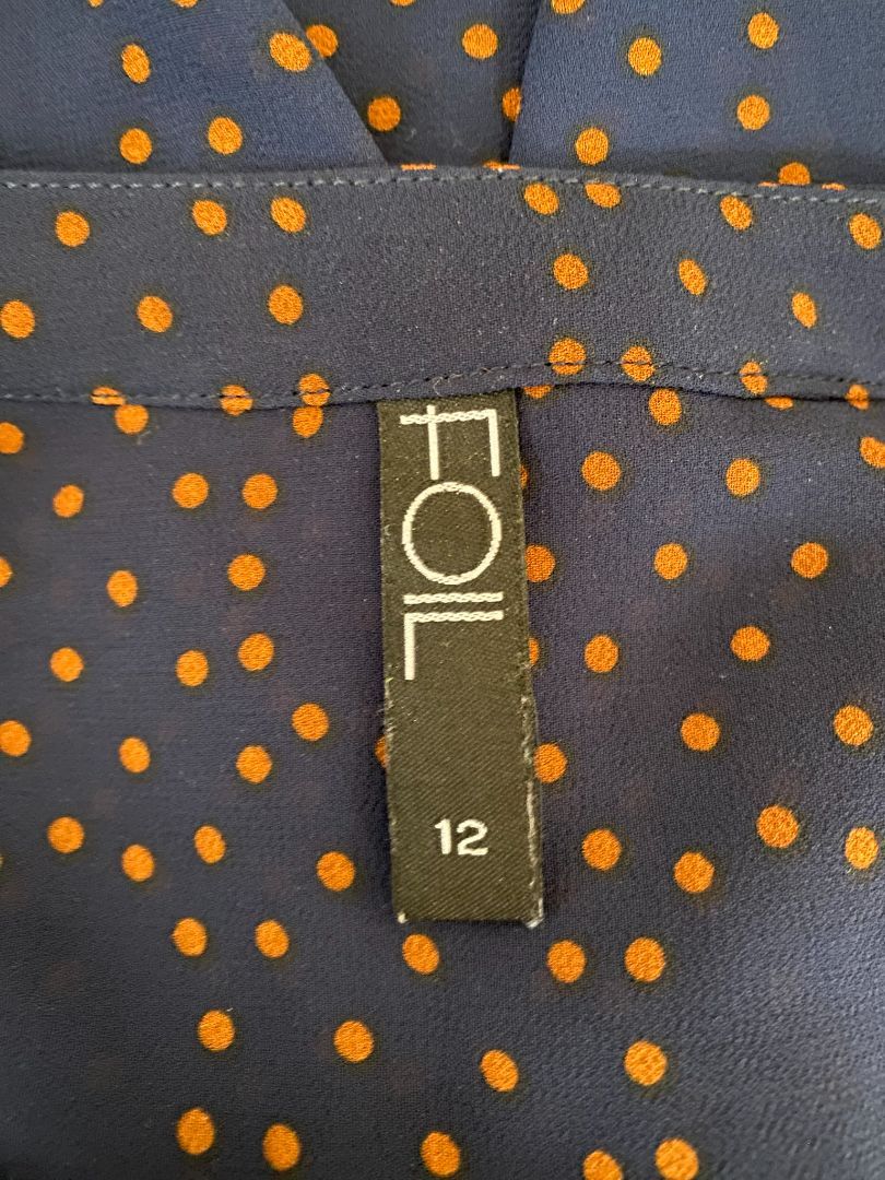 Navy/Rust spots Foil Top, 12