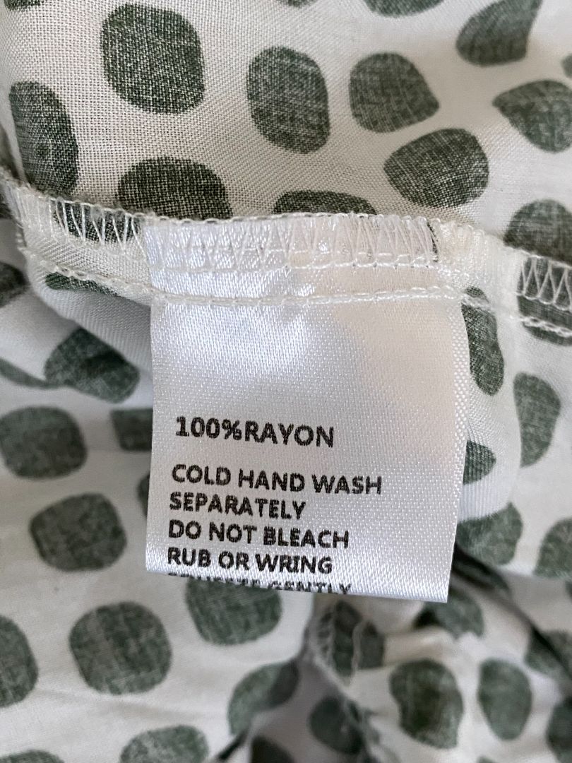 White/Green spots Vine apparel Top, 16