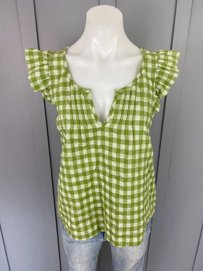 BNWT Green check Eb&Ive Tops, XS