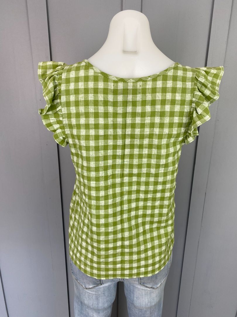 BNWT Green check Eb&Ive Tops, XS