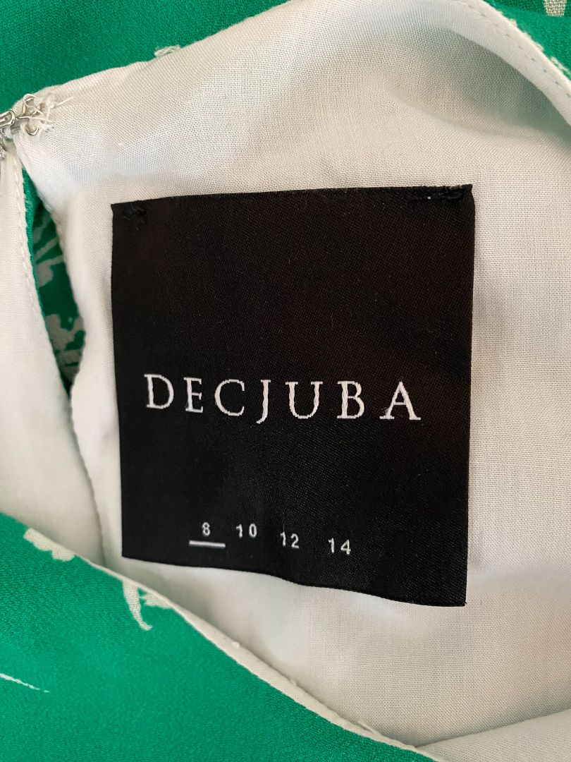 Green & White print Decjuba Dress, 8