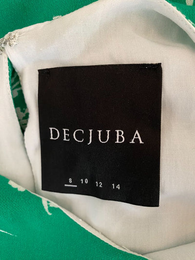 Green & White print Decjuba Dress, 8