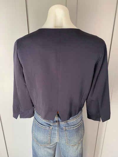 Navy Vassalli Crop Blazer/Jacket, 10