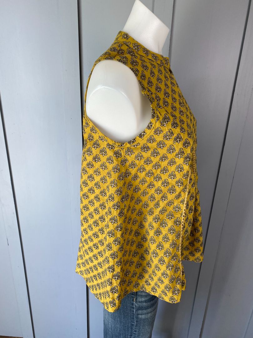 Yellow & Black Maha She Tops, S