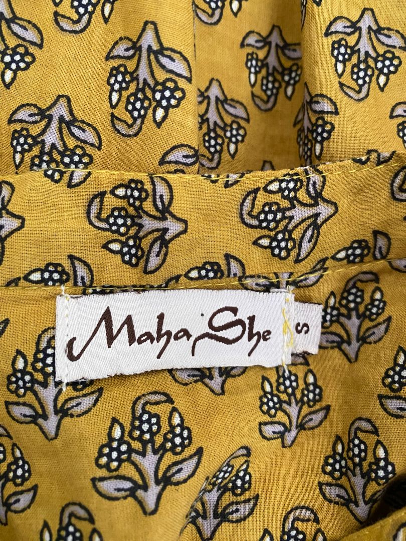 Yellow & Black Maha She Tops, S