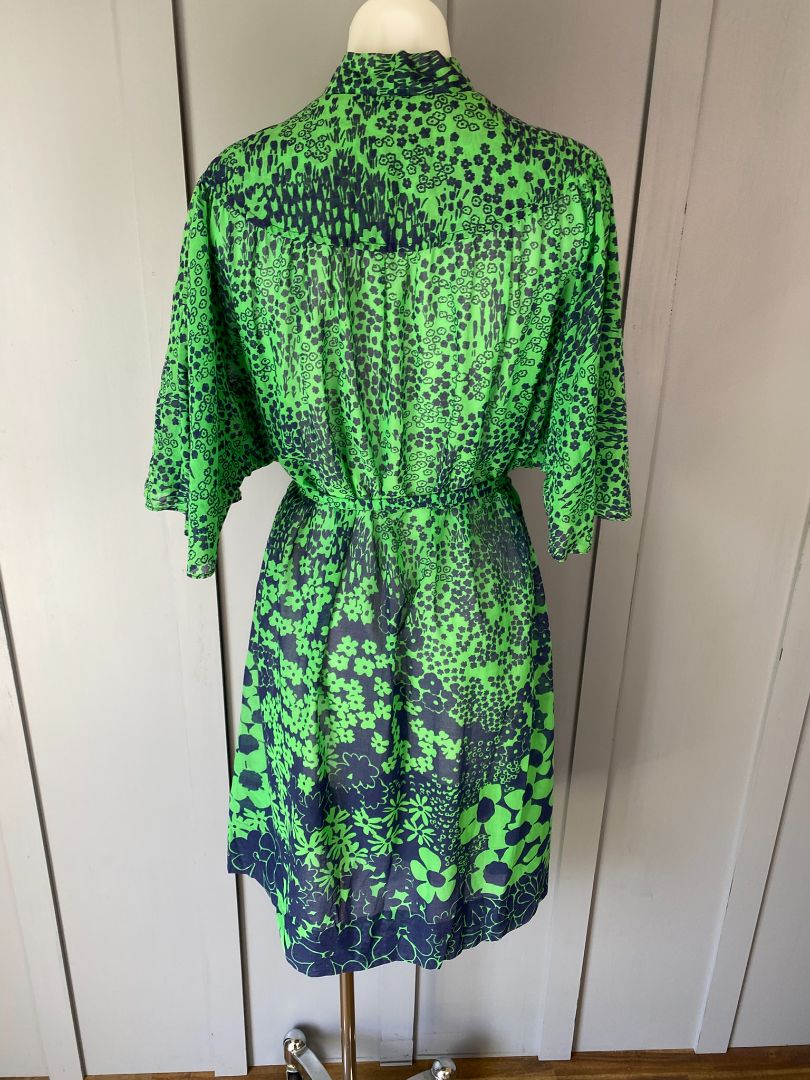 Green & Navy Casino Dress, L