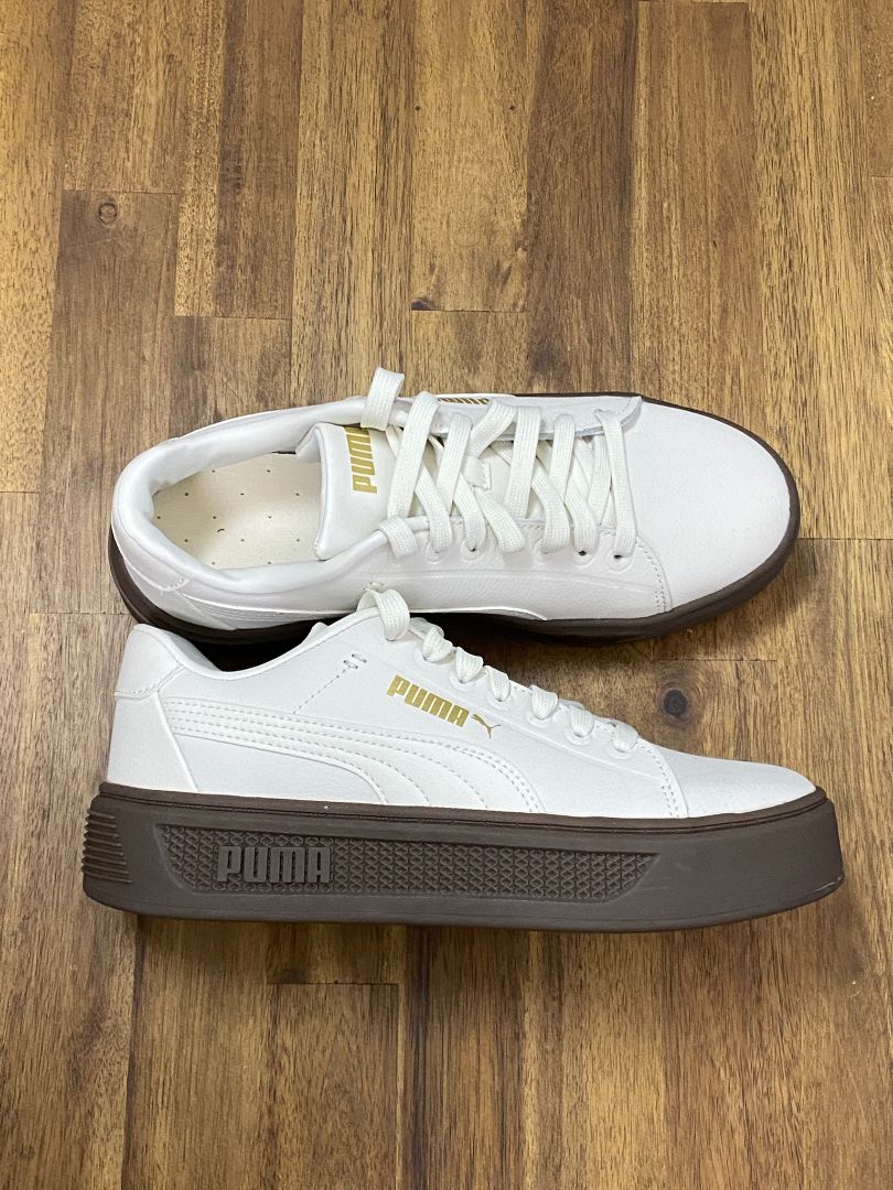 Cream & tan Puma Shoes, 37.5