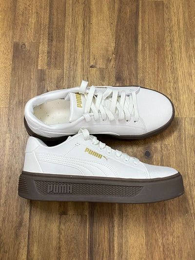 Cream & tan Puma Shoes, 37.5