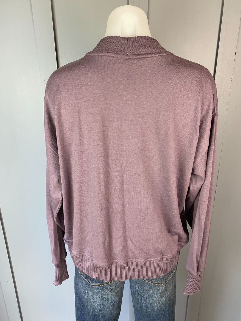 Dusty Mauve Siren Merino Top, L