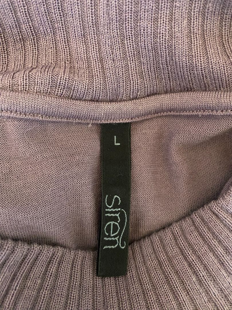 Dusty Mauve Siren Merino Top, L
