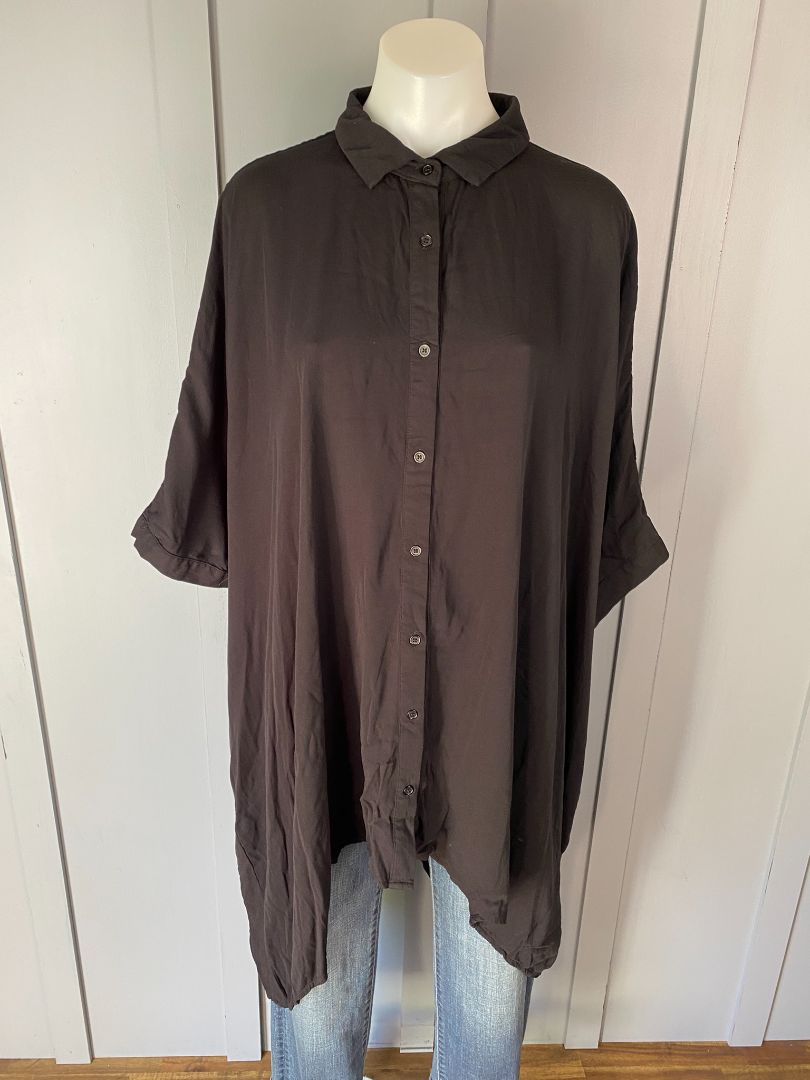 Black She Street Oversized  shirt, F