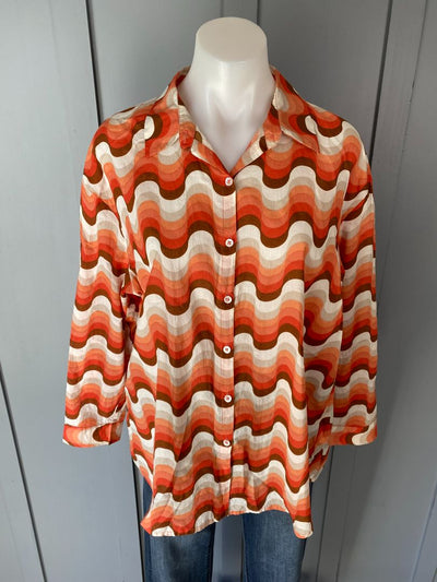 Orange print Nice Things Tops, 12