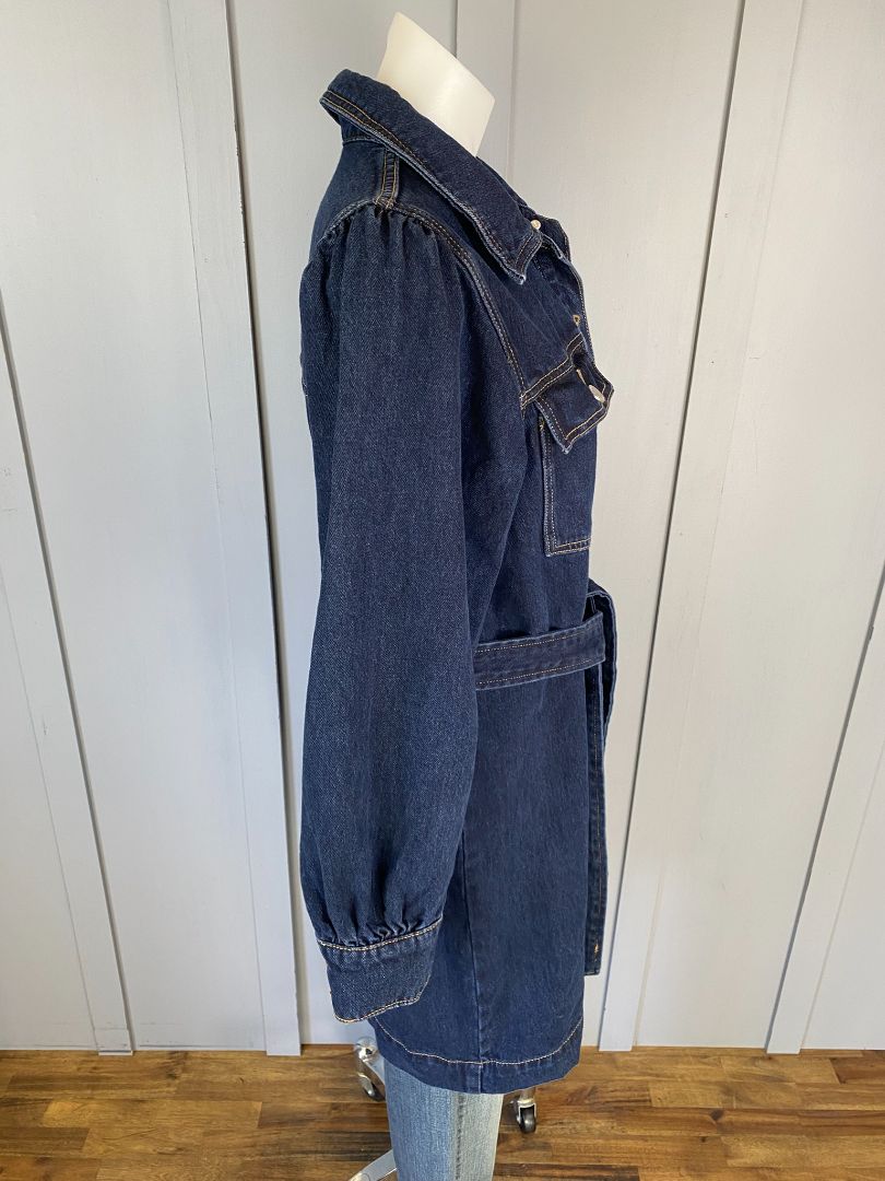 decjuba denim dress DECJUBA D-Luxe Pull On Denim Dress in Blue