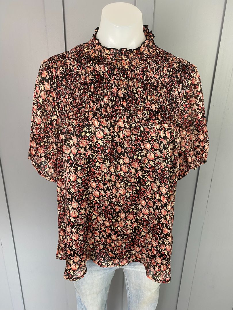 BNWT Black floral Gloss Tops, 8