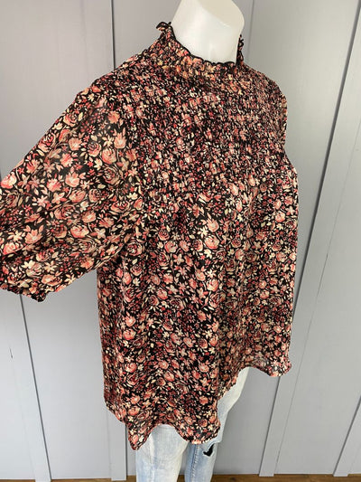 BNWT Black floral Gloss Tops, 8