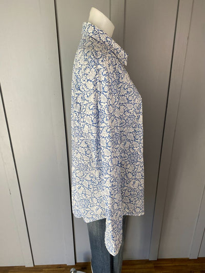 Blue & White print Sportscraft Shirt, 14